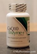 CoQ10 supplement bottle