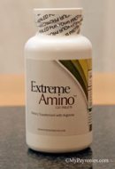 Bottle of Extreme Amino supplement