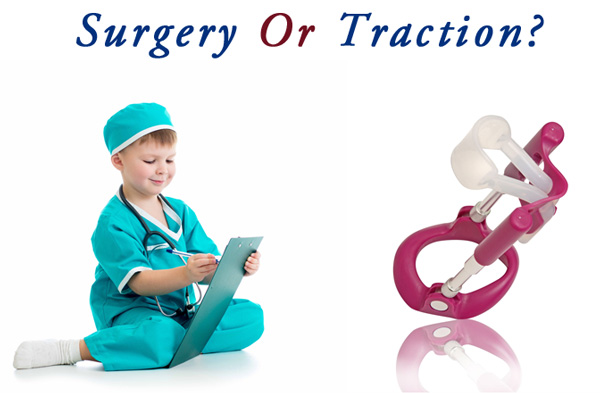 Peyronie's surgery or traction therapy